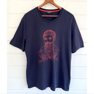 SAINT JAMES 'Ben' Navy Short Sleeved T-Shirt - XL